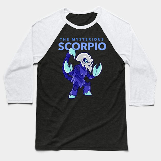 Scorpio The Mysterious Zodiac Sign Baseball T-Shirt by Science Puns